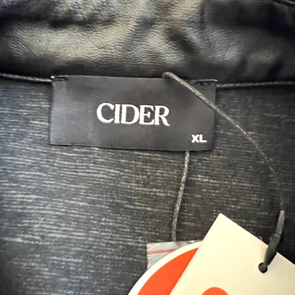 Cider Basic Jacket Women XL Black Rocker Classic Winter Fall New Gift Coat Biker - Picture 3 of 8